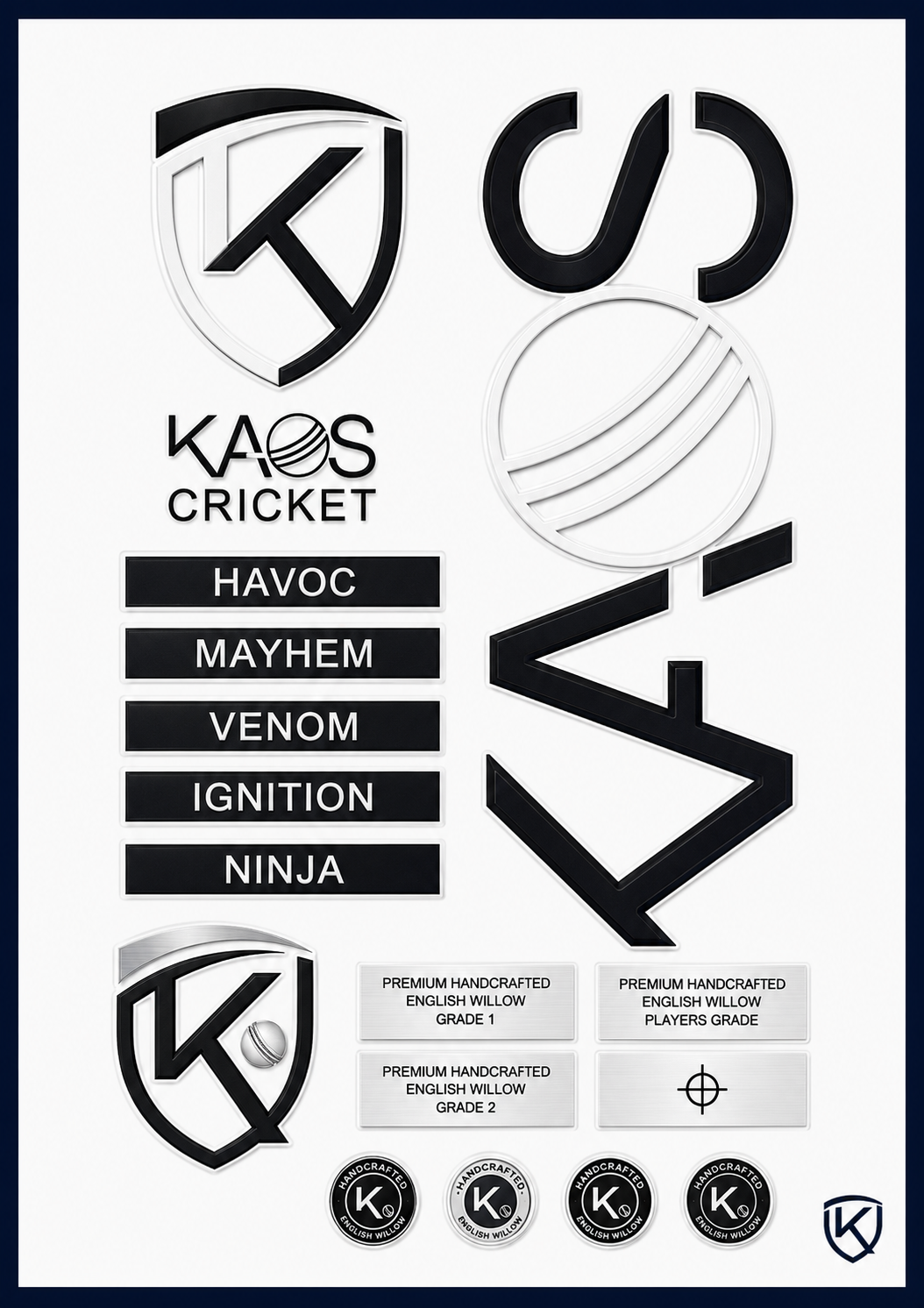 KAOS  BAT STICKERS