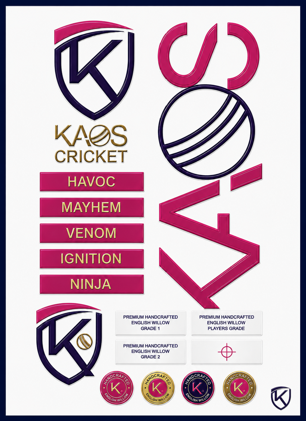 KAOS  BAT STICKERS