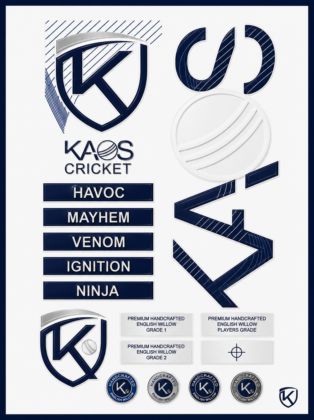 KAOS  BAT STICKERS